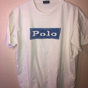 Vintage White Polo By Ralph Lauren T-shirt